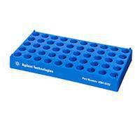 Vial rack, single blue holds 50 standard 12 mm, 2 ml vials, stackable.