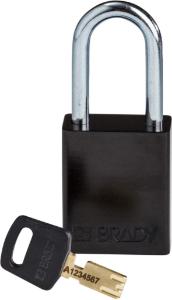 Padlock aluminium black 38ST