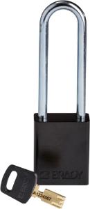 Padlock aluminium black 76ST