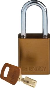 Padlock aluminium brown 38ST