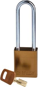 Padlock aluminium brown 76ST