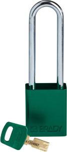 Padlock aluminium green 76ST