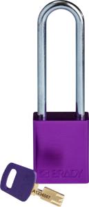 Padlock aluminium purple 76ST