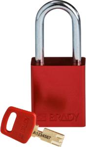 Padlock aluminium red 38ST