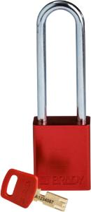 Padlock aluminium red 76ST