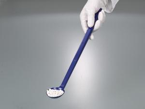 Detectable spoon, long handle, blue