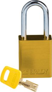 Padlock aluminium yellow 38ST