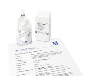 Hafnium standard solution, 1,000 mg/L Hf in 7% hydrochloric acid (de HfOCl₂) Certipur® étalon mono-élément pour ICP, Supelco®