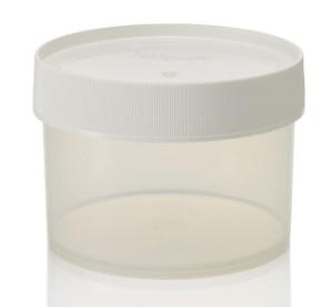 Wide-mouth straight-sided PPCO jars with closure