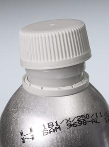 Aluminium bottle with cap