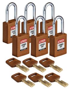 6 Padlock nylon brown 38ST