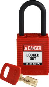 Padlock nylon red 38PL