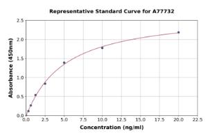 Representative standard curve for Human B7-H6 ELISA kit (A77732)