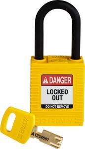 Padlock nylon yellow 38PL