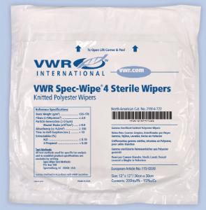 VWR® Spec-Wipe®&nbsp;4, Lingettes, en polyester tricoté, stériles