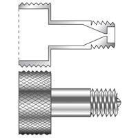 Capillary column nuts, finger-tight