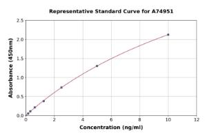 Representative standard curve for Human PPAR gamma ELISA kit (A74951)