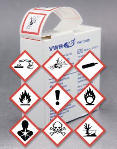 VWR®, Étiquettes, substances dangereuses, étiquettes SGH