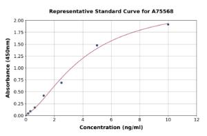 Representative standard curve for Human GPR54 ELISA kit (A75568)