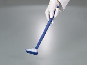 Ladle, long handle, disposable, blue