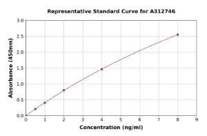 Representative standard curve for Human Claudin 8 ELISA kit (A312746)