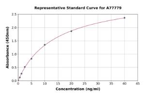 Representative standard curve for Human Complement C4d ELISA kit (A77779)