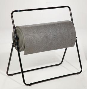 Adjustable roll dispenser for PIG® mat and wipe rolls