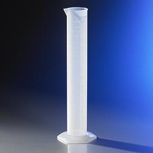 Measuring cylinders, low form, PP, with funnel top, Corning®