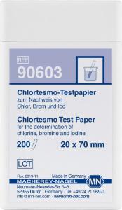 Qualitative test paper chlortesmo for chlorine: 1?mg/L Cl?