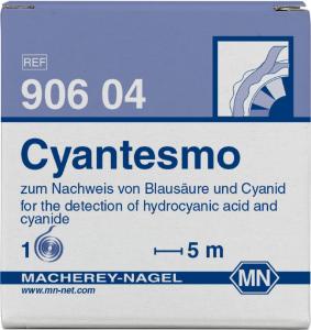 Qualitative test paper cyantesmo for cyanide: 0,2?mg/L HCN