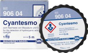 Qualitative test paper cyantesmo for cyanide: 0,2?mg/L HCN