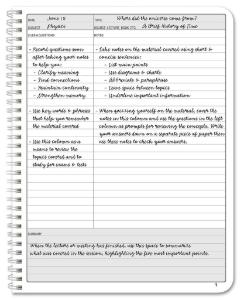 Universal note taking system