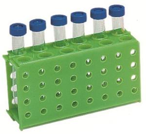 4-Way microtube rack, green