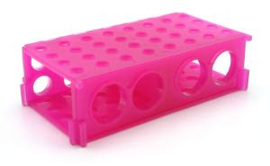 4-Way microtube rack, pink