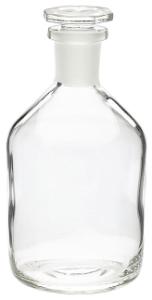 Bottles, narrow neck, borosilicate glass, clear