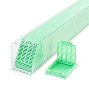 Tissue cassettes, Slimsette™, in QuickLoad™ sleeves, M509SL, green