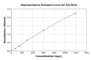 Representative standard curve for human Tec ELISA kit (A313619)