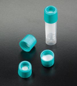 Screw cap with septum for sample tubes