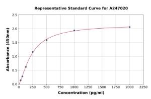 Representative standard curve for Human Sall4 ELISA kit (A247020)