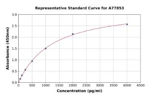 Representative standard curve for Human CD8 alpha ELISA kit (A77853)