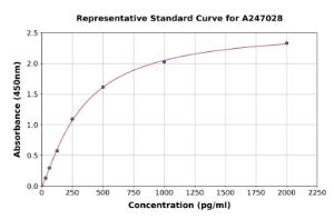 Representative standard curve for Human CHCHD2 ELISA kit (A247028)