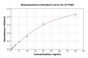 Representative standard curve for Human CERK ELISA kit (A77868)