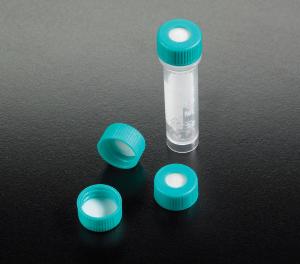 Screw cap with septum for microcentrifuge tubes