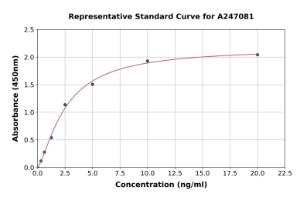 Representative standard curve for Human Hexokinase II ELISA kit (A247081)