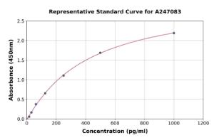 Representative standard curve for Human SP1 ELISA kit (A247083)