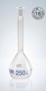 Volumetric flasks, class A, Duran glass, NS plastic stopper