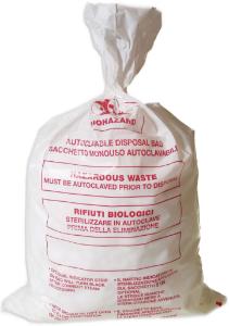 Biohazard bags with or without sterilisation indicator strip