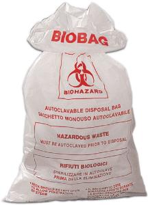 Biohazard bags with or without sterilisation indicator strip