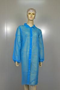 Laboratory coat, SPP, velcro, blue