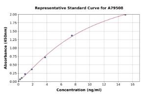 Representative standard curve for Human Lipoprotein A ELISA kit (A79508)